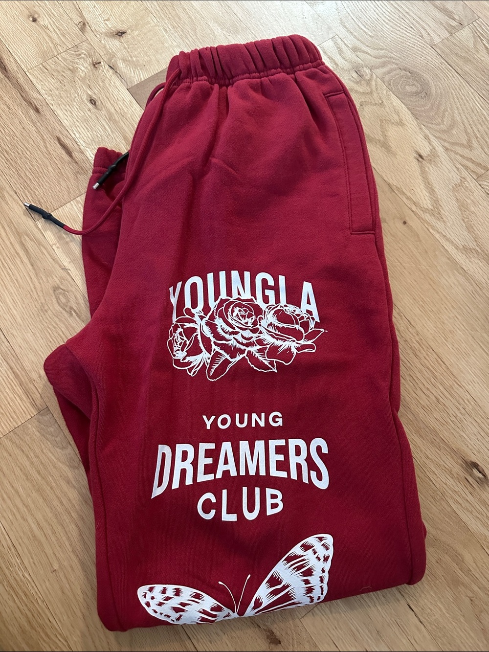 YoungLA Joggers with White Graphic Print